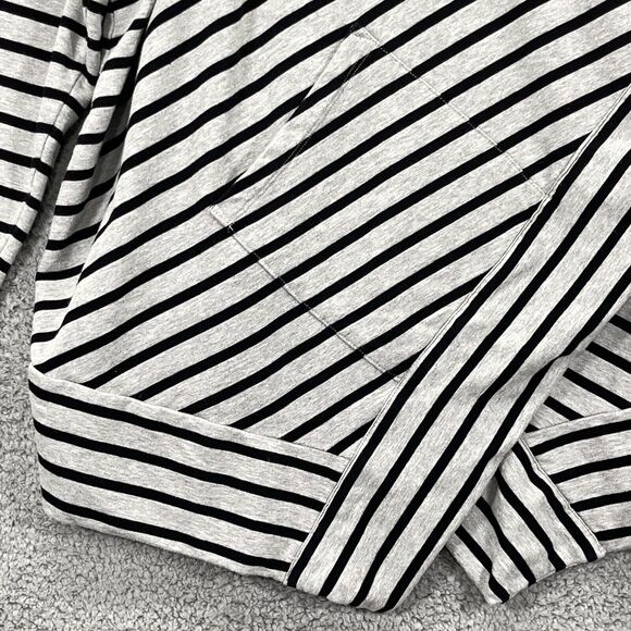 Denim & Co. Active Open Front Cardigan Women 2X Striped French Terry Drape Front - Picture 6 of 16
